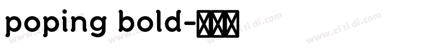 poping bold字体转换